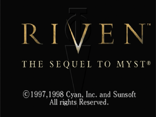Riven: The Sequel to Myst title screen for Sega Saturn
